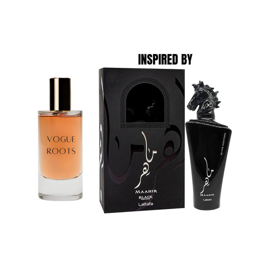 Inspired By LATTAFA MAAHIR BLACK- Vogue Roots