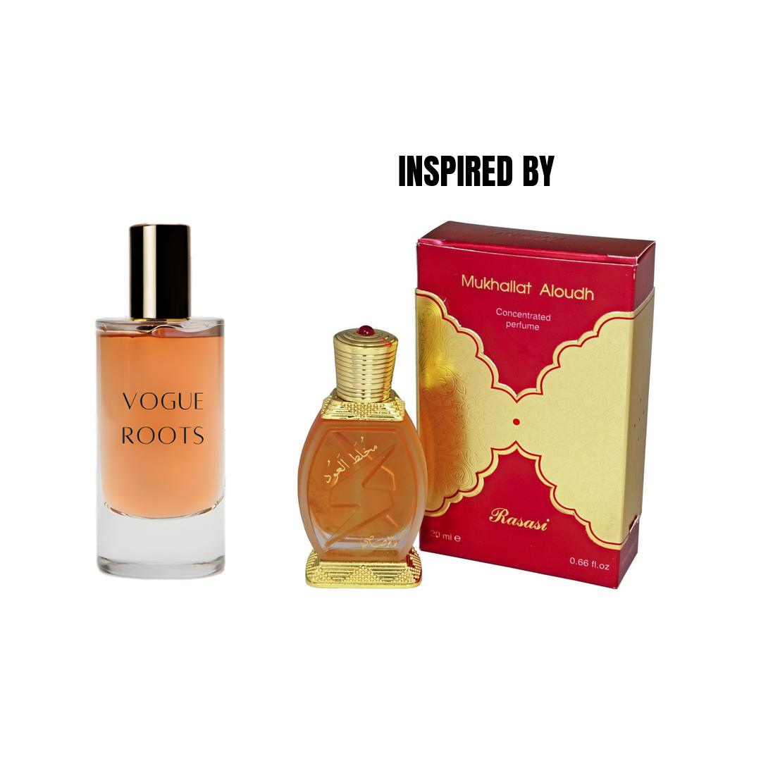 Inspired By RASASI TYPE MUKHALLAT AL OUD- Vogue Roots